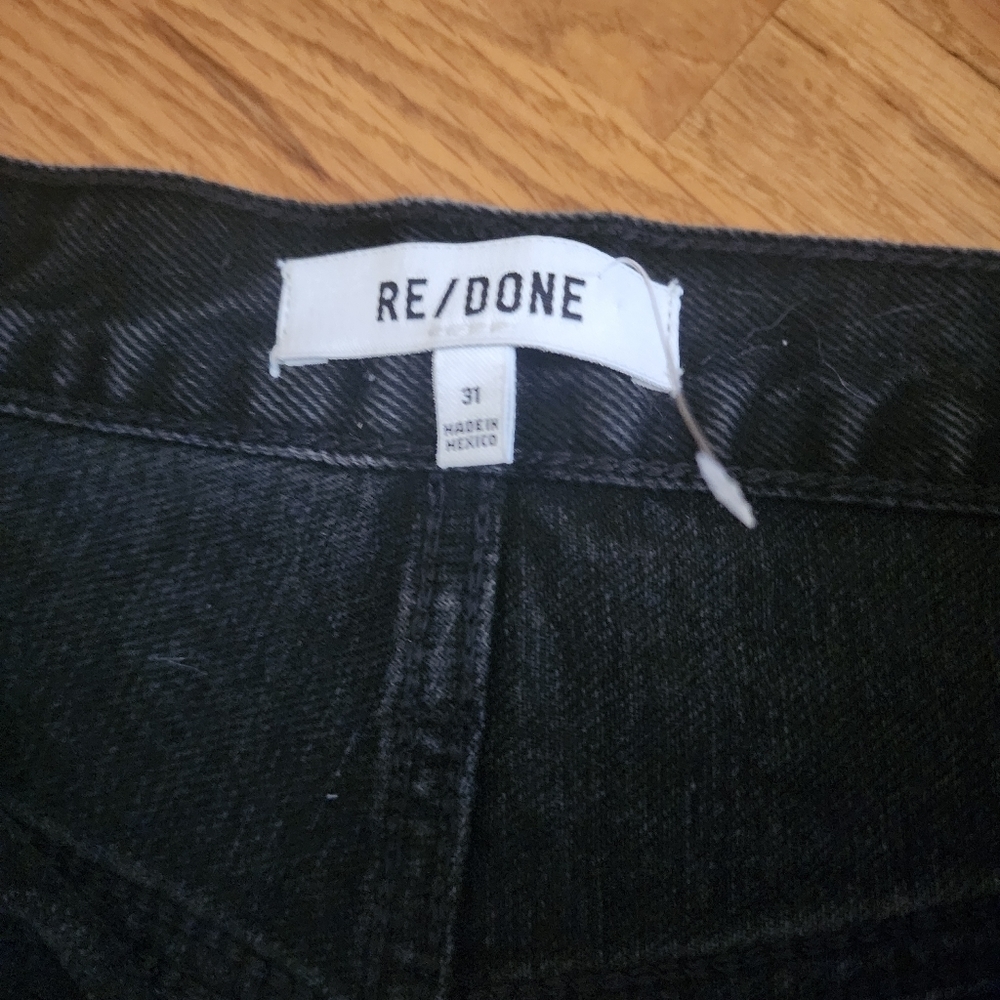 L3 - NWOT RE/DONE Black Cut-Off Shorts Sz 31 - Picture 2 of 4